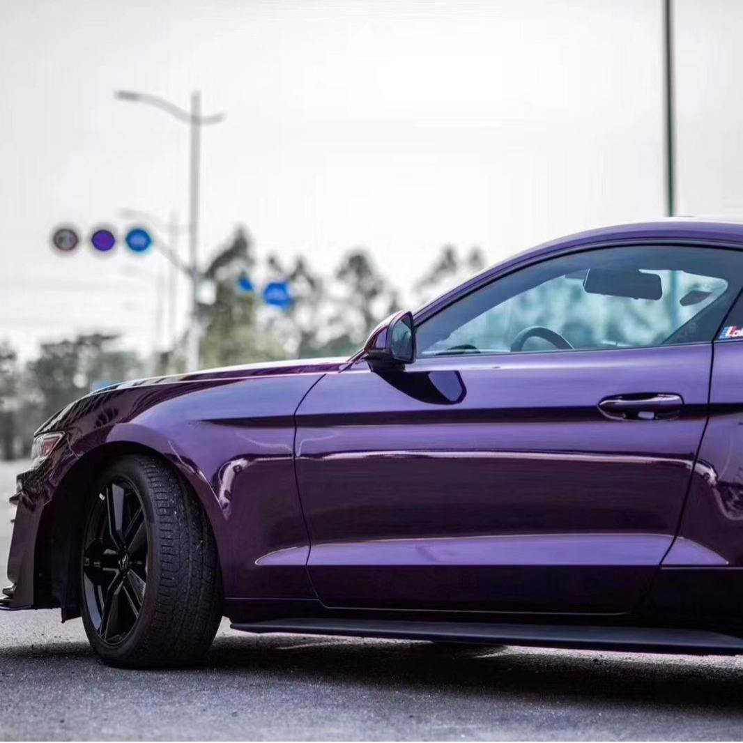 Hot Selling Premium Purple PET Vinyl Wrap High Gloss Self Adhesive Automotive Body Car Wrapping Wrap Films