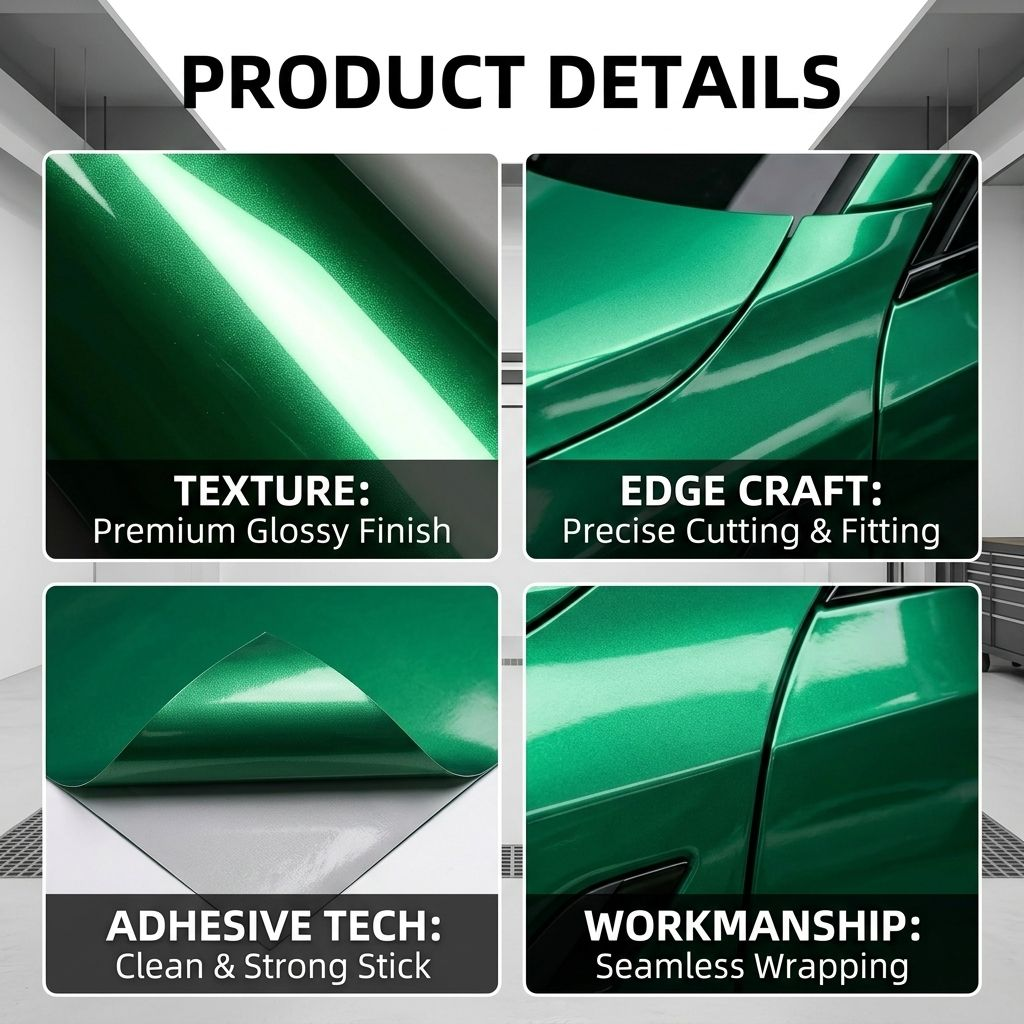 KUMOSHI Best-selling Colored Self-Adhesive PVC Wrapping Film Rolls with Gloss Metallic Effect green