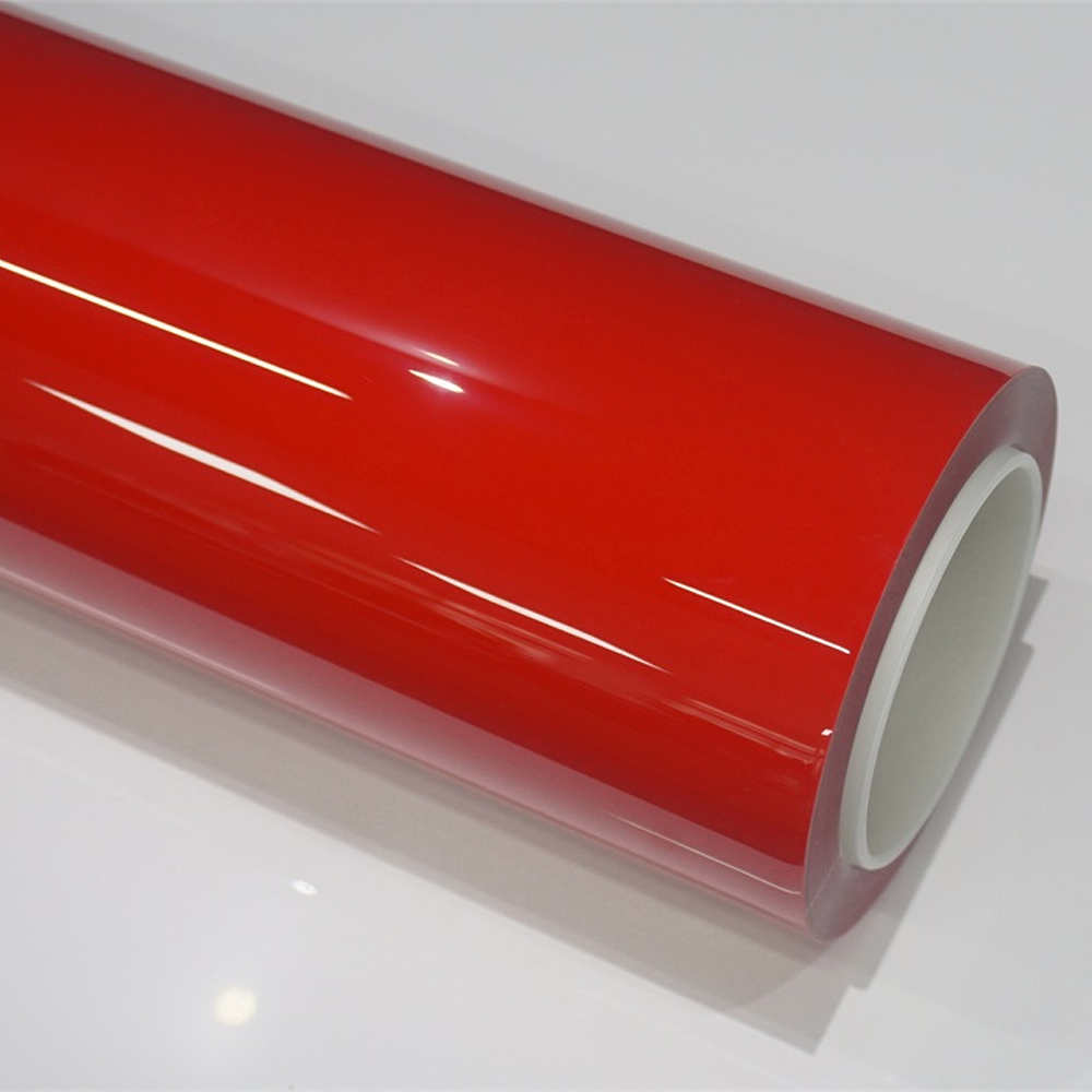 Red Vinyl Car Wrap Starlight Ruby Red PET Gloss Car Wrap Film Air Release Bubble Free Self Adhesive 1.52*17M Custom Wholesale