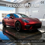 Matte Red Black TPU PPF Film Color Changing