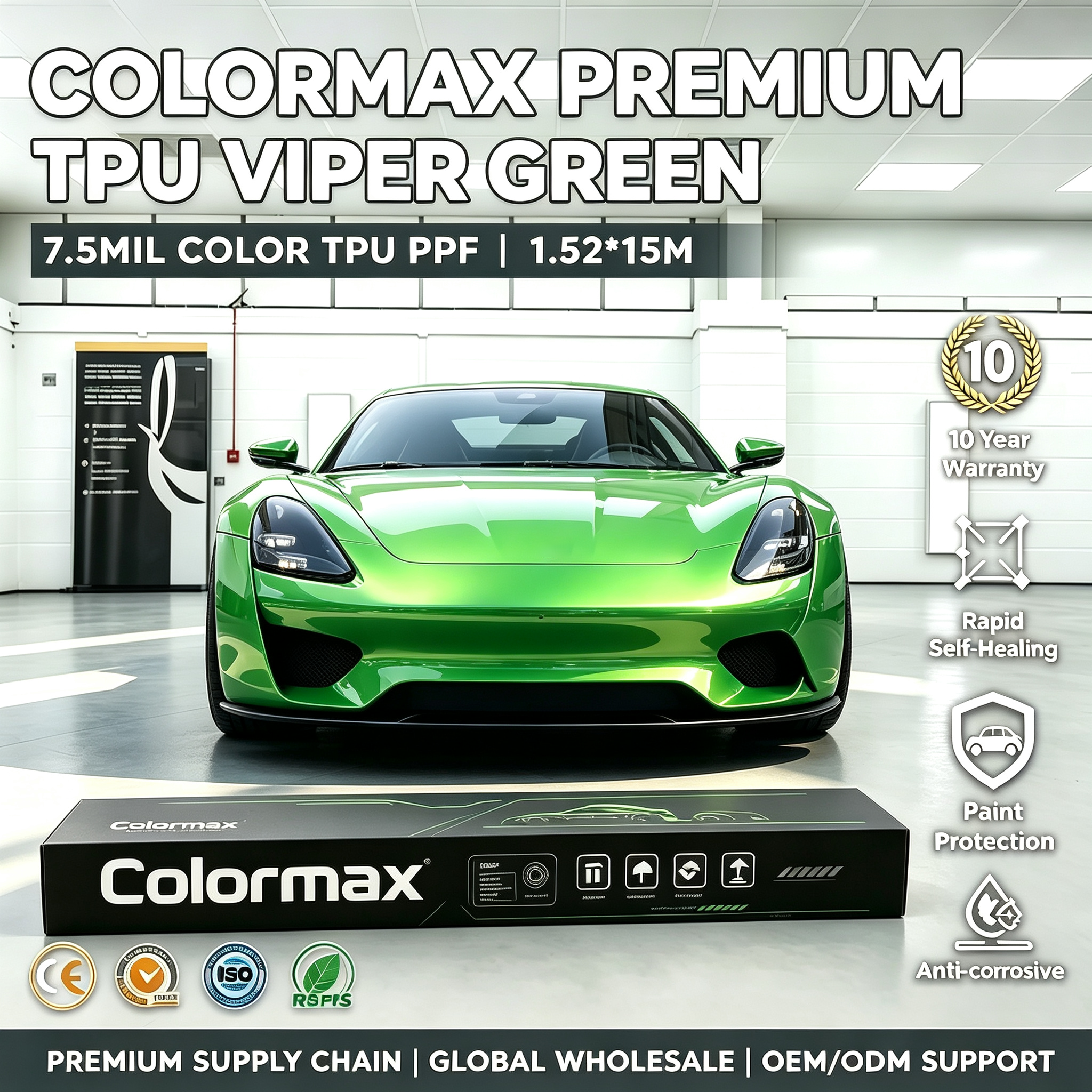 Crystal Viper Green TPU Color PPF